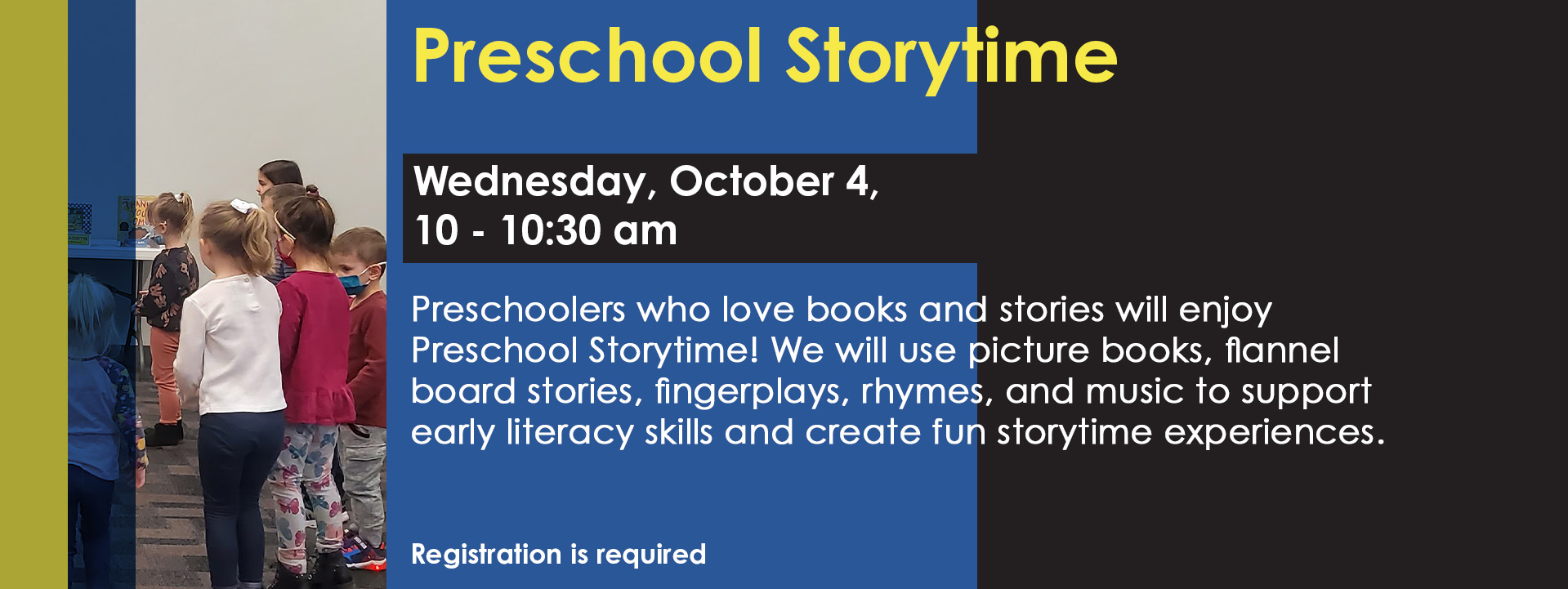 Pre K Storytime Oct 4